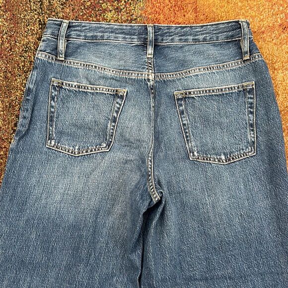 FRAME High-Rise Wide Crop Distressed Jeans Size 31 - Picture 13 of 13